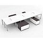 Boss Office Products Simple System 66"W Desk with Storage Cabinet, White, 6/Set (SGSD022-102-WT)~#|#~sp325264771_sc7