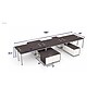 Boss Office Products Simple System 60"W Desk with Storage Cabinet, Driftwood, 6/Set (SGSD022-201)~#|#~sp325264780_sc7