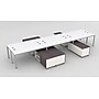 Boss Office Products Simple System 66"W Desk with Storage Cabinet, White, 6/Set (SGSD022-202-WT)~#|#~sp325264793_sc7