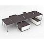 Boss Office Products Simple System 66"W Desk with Storage Cabinet, Driftwood, 6/Set (SGSD022-102)~#|#~sp325264878_sc7