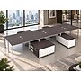 Boss Office Products Simple System 66"W Desk with Storage Cabinet, Driftwood, 6/Set (SGSD022-102)~#|#~sp325264880_sc7