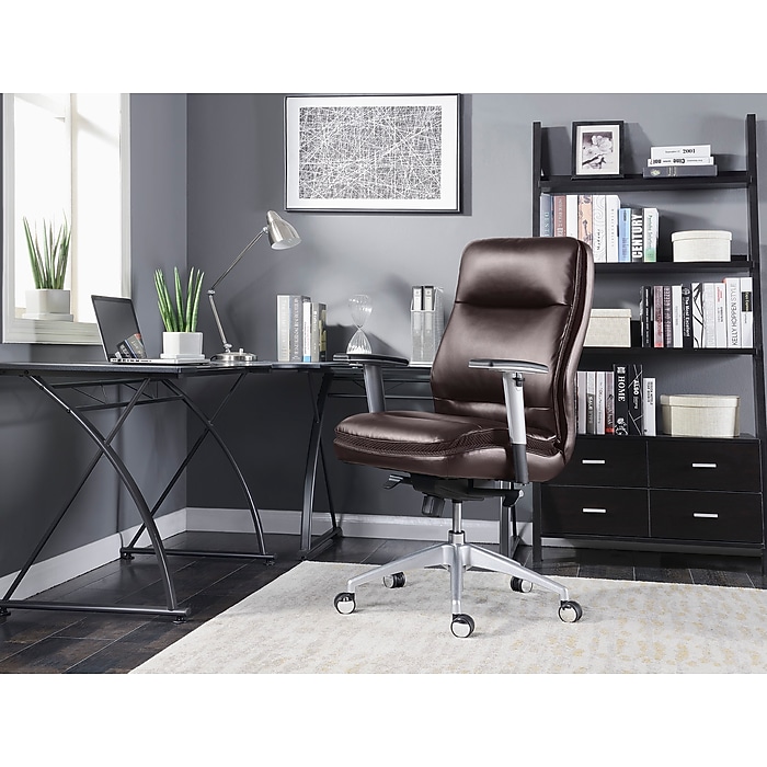 Beautyrest Platinum Abott Mid-Back Task Chair, Brown (49608BR