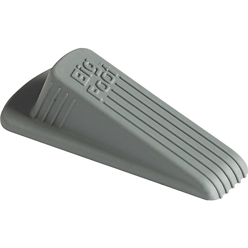 Master Big Foot Vulcanized Rubber Doorstop, Gray, 2/Pack (00972) image 1