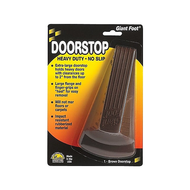 Master Giant Foot Rubber Doorstop, Brown, Each (00964) image 1