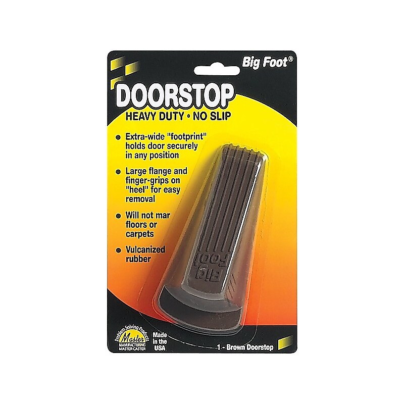 Master Big Foot Vulcanized Rubber Heavy Duty Doorstop, Brown (00920) image 1