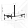 Mount-It! Dual TV Ceiling Mount for 34" to 60" TVs, Holds Up to 88 lbs. per Screen, Black (MI-522S)~#|#~sp325322208_sc7