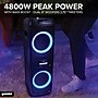 Gemini GHK-2800 Portable Bluetooth TWS Speaker with LED Party Lighting & Wired Microphone, Black~#|#~sp325325661_sc7