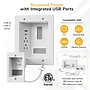 Mount-It! In-Wall Cable Management Kit with 2 Power Outlets, USB-A, USB-C & Power Input Module, White (MI-7289)~#|#~sp325385416_sc7