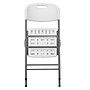Regency Trestle 48" Heavy Duty Round Folding Table and 4 Chairs, White (TBM48RNDWH42WH)~#|#~sp325564769_sc7