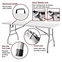 Regency Trestle 72" x 29" Heavy Duty Plastic Folding Table and 6 Chairs, White (TBM7229WH42WH)~#|#~sp325564827_sc7