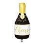Party City  30" Cheers Champagne Bottlee Foil Balloon, Black/Gold (AM60050377-P)~#|#~sp326072457_sc7