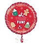 Party City 18" Oh, What Fun Foil Balloon, Red/White (AM60050716-P)~#|#~sp326072576_sc7