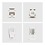 StarTech Cat6 Keystone Jack RJ45 UTP Ethernet Wall Jack, 90-Deg 110 Punch Down, 24/Pack (C6KEY110WHE24PK)~#|#~sp326388319_sc7