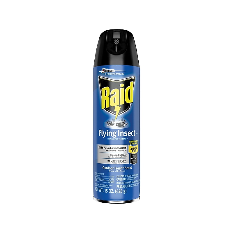 Raid Flying Insect Killer 7 Aerosol for Insects, Outdoor Fresh Scent, 15 oz. (300816) image 1