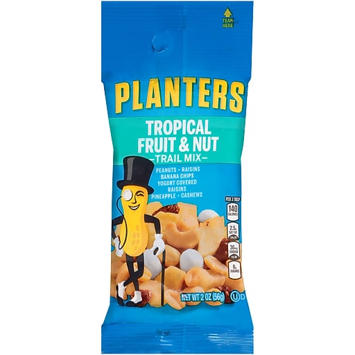 Planters® Trail Mix Tropical Fruit & Nut, 2 oz., 72/Ct Staples