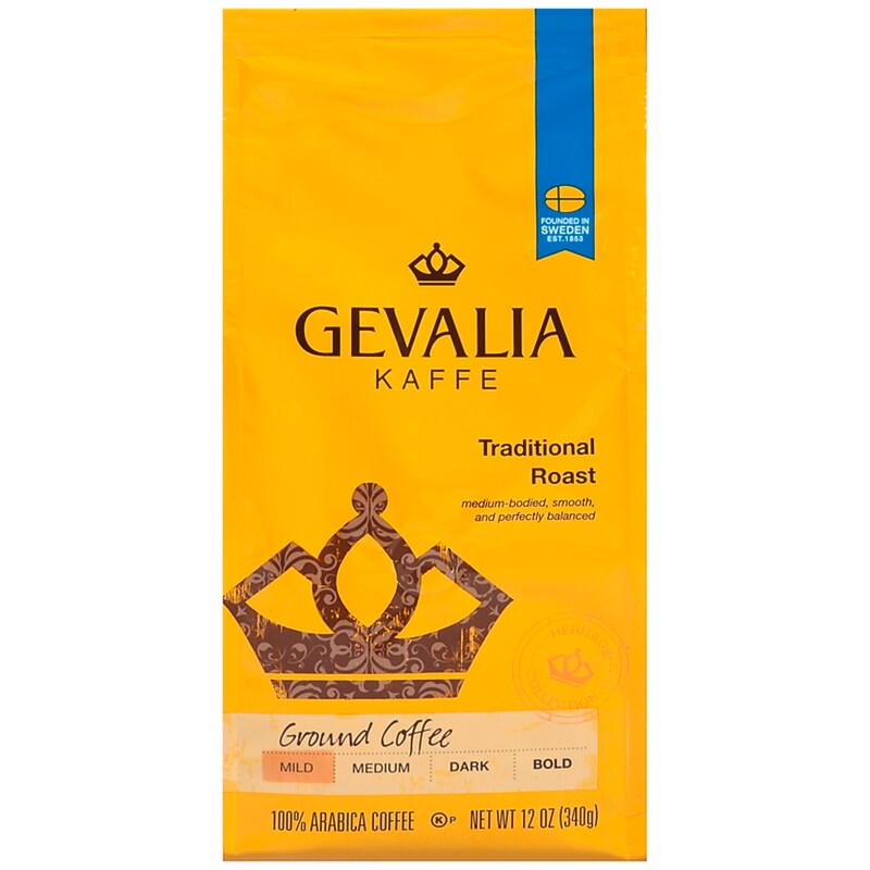 Gevalia Traditional Blend Ground Coffee, 12 oz. Bag (GEN04351) image 1
