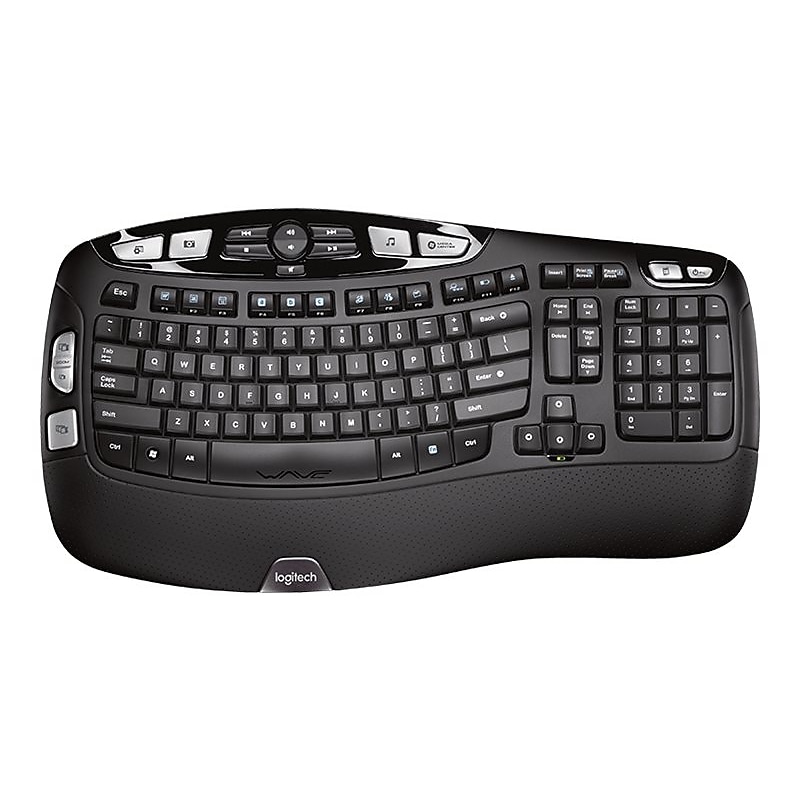Logitech K350 Wireless Keyboard, Black (920-001996) image 1