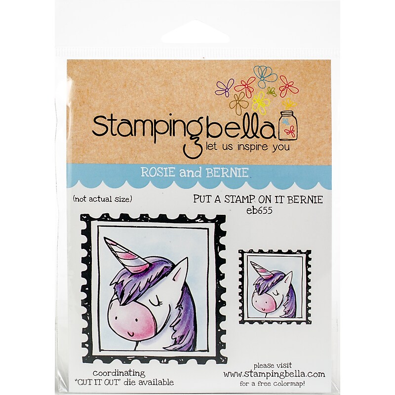 Stamping Bella Cling Stamps, Put A Stamp On It Bernie (EB655) image 1