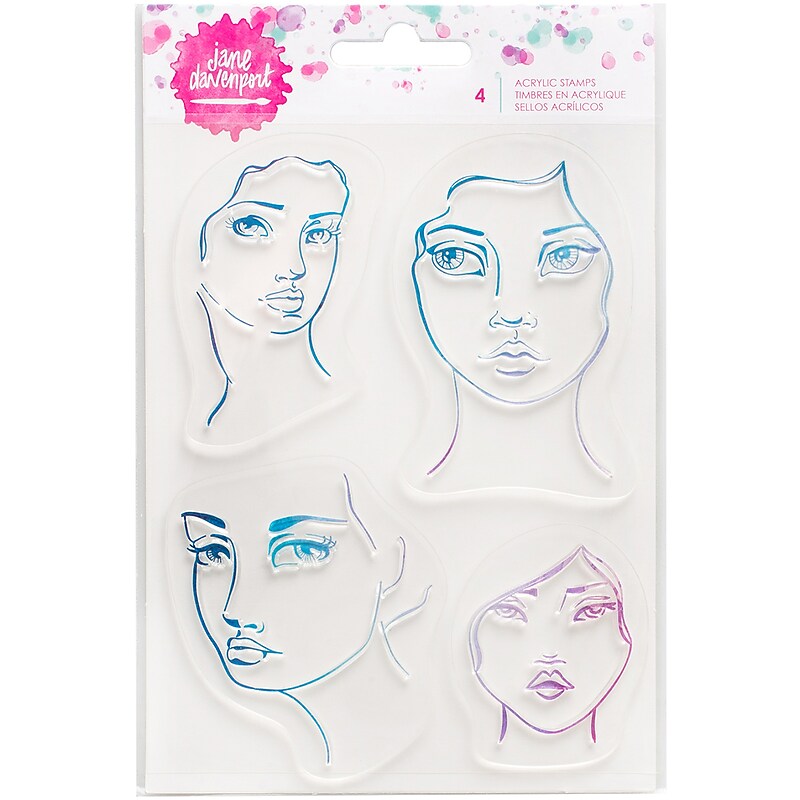 American Crafts Jane Davenport Mixed Media Acrylic Stamps (376686) image 1