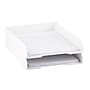 JAM Paper Stackable Paper Trays, White, Desktop Document, Letter & File Organizer Tray, 2/Pack (344WHA)~#|#~sp33565479_sc7