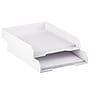 JAM Paper Stackable Paper Trays, White, Desktop Document, Letter & File Organizer Tray, 2/Pack (344WHA)~#|#~sp33565481_sc7