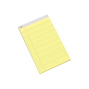 Diversity Products Solutions by Staples 8.5" x 14" Wide Ruled Paper Pads, Canary, 50 Sheets/Pad, 12/Pack (DPS20005)