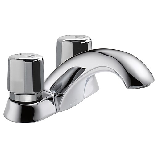 Delta Commercial HDF Two Handle Metering Faucet, Chrome (2507LFHDF) Staples