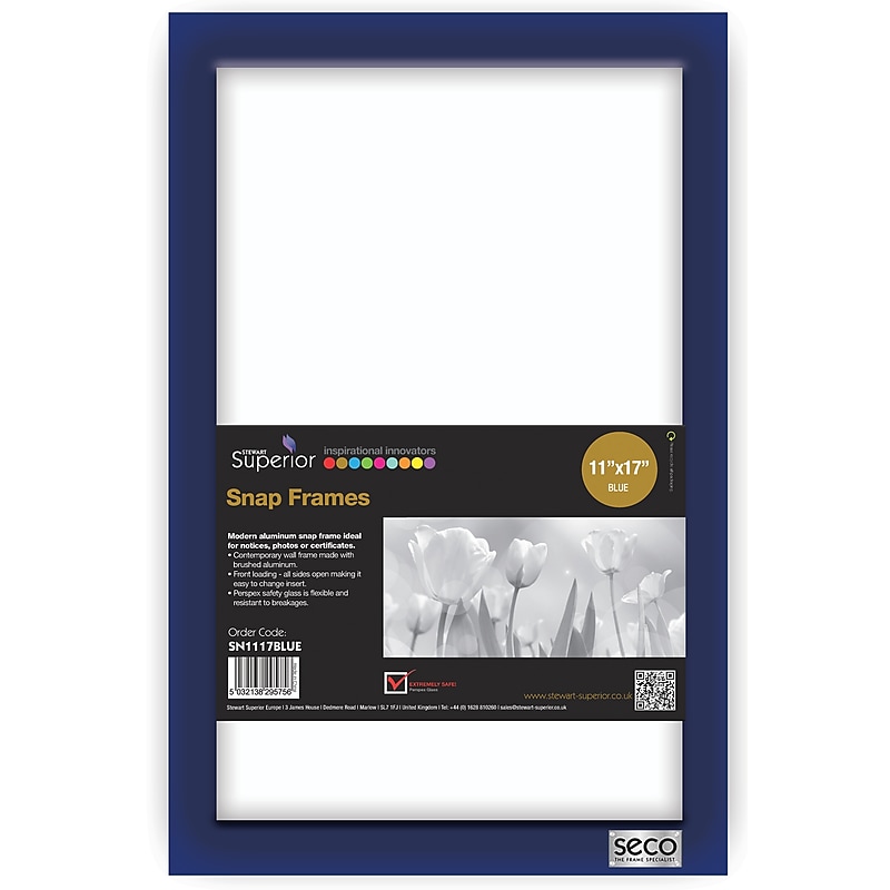 Seco Snap Frame, 11" x 17", Blue (SN1117) image 1