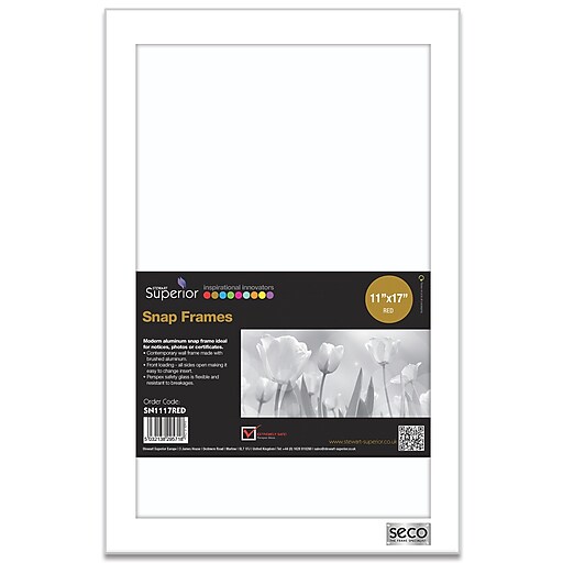 Seco Snap Frame, 11" x 17", White (SN1117) Staples