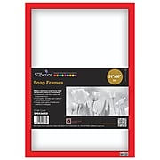 Seco Snap Frame Poster Holder, 24" x 36", Red Aluminum (SN2436)