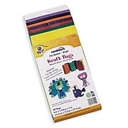 Pacon Rainbow Kraft Bags, Assorted Bright Colors, 6"W x 11"H x 3.62"D, Pack of 28 (72140)