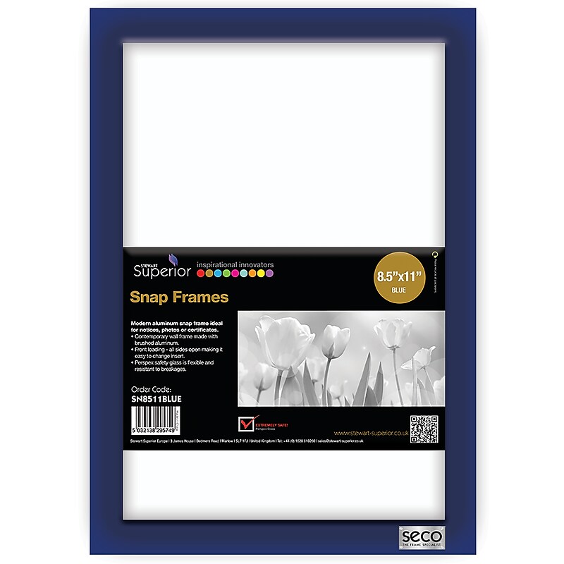 Seco Snap Frame 8.5" x 11", Blue (SN8511) image 1
