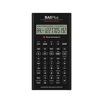 Texas Instruments Professional BA II PRO 10 Digit Financial Calculator,Size: large