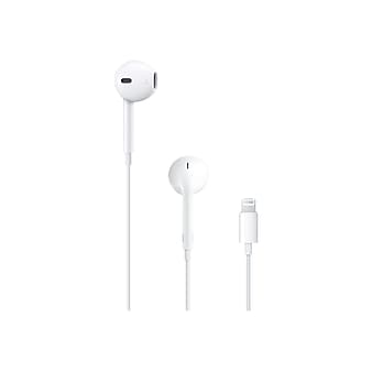 Apple EarPods with Lightning Connector Headphones, White (MMTN2AM/A)