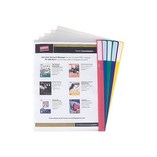 Shop Staples for Staples® Poly Index Folders, Letter, Assorted, 10/Pack
