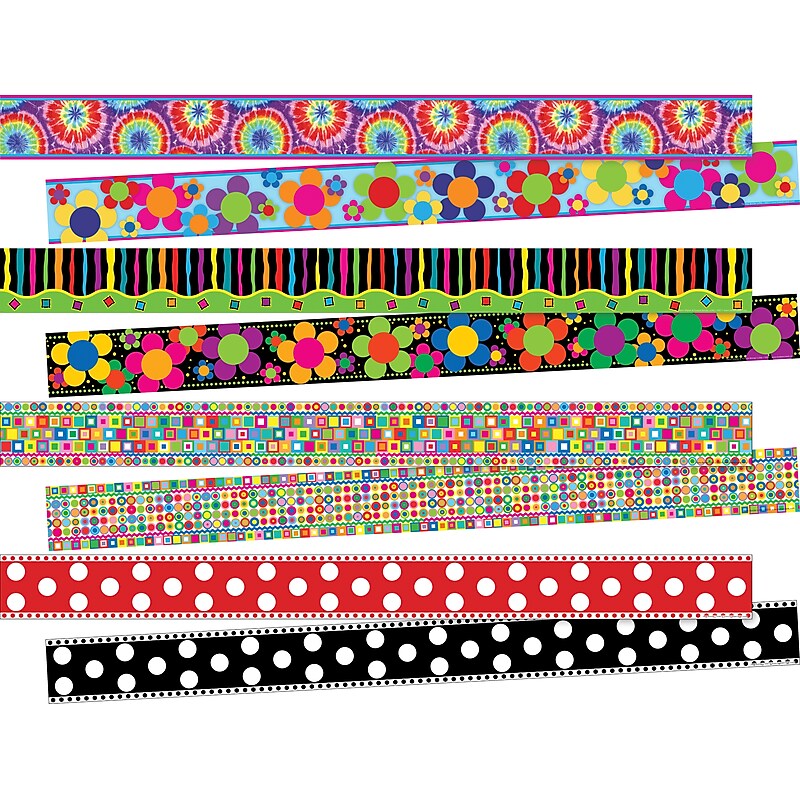 Barker Creek Double-Sided Border Set, 35" x 3", In The Groove, 4 designs, 48/Set (SS0951) image 1