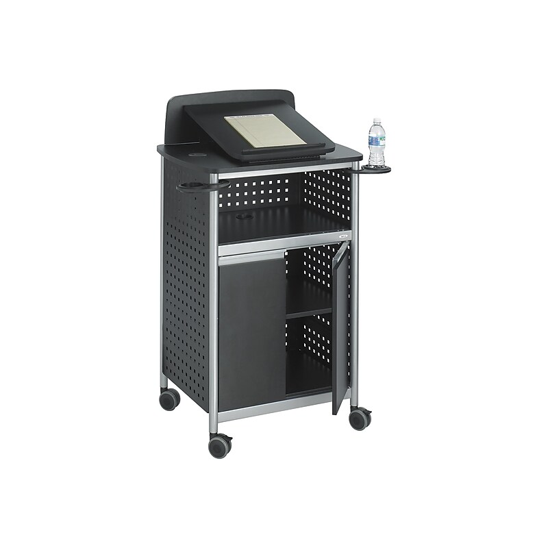 Safco Scoot 49.75"H Floor Lectern, Black (8922BL) image 1