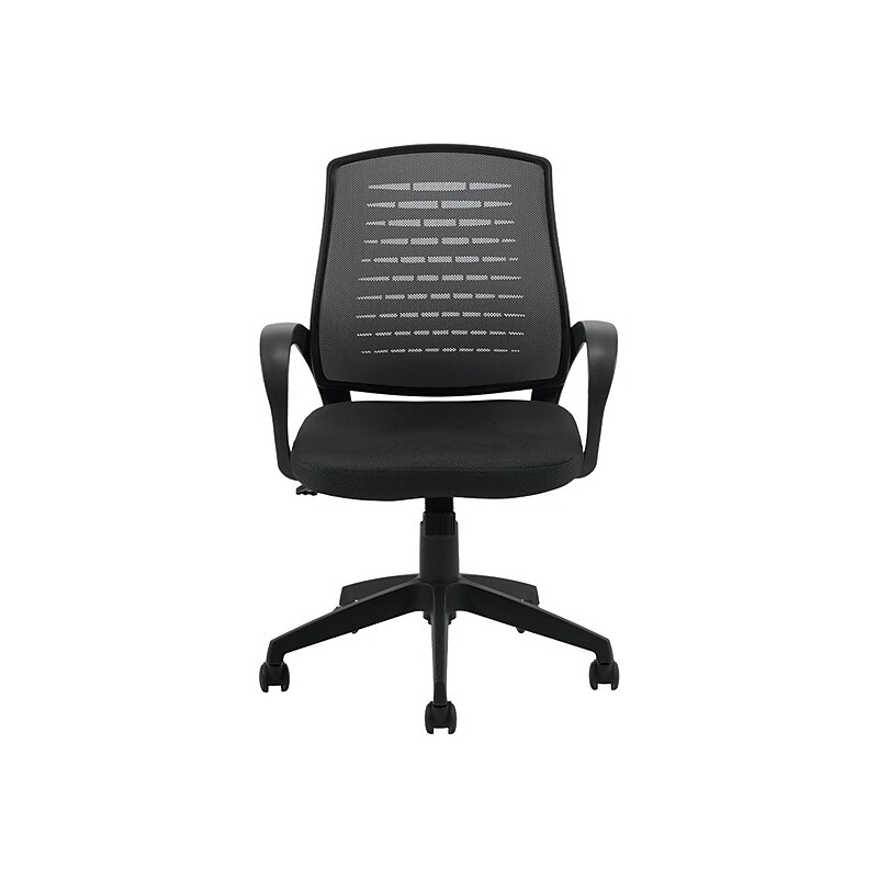 Offices To Go Mesh Back Fabric Manager Chair, Gray and Black (OTG10902B) image 1