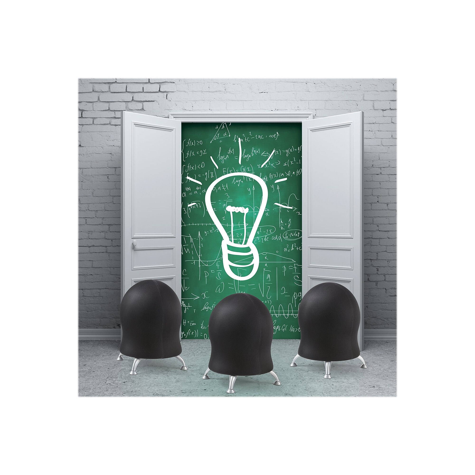 Safco Zenergy Polyester Ball Chair, Black (BT508BK) Sansujyuku sansujyuku.com