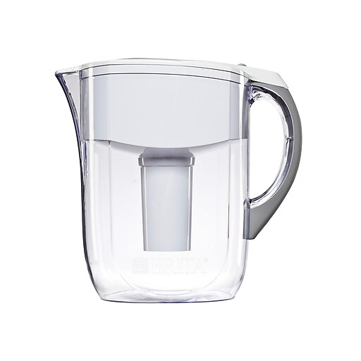Brita Grand Water Filter Pitcher, White, 10 Cup (35565) Staples