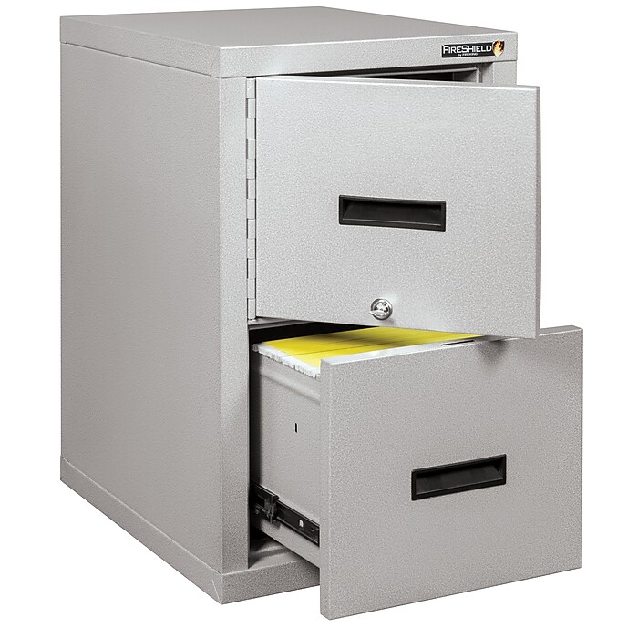 FireKing® FireShield 2-Drawer Vertical File Cabinet, Letter/Legal