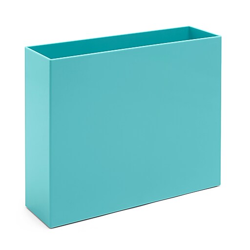 Poppin ABS Plastic File Box, Aqua, 4 Count (101274MC) Staples