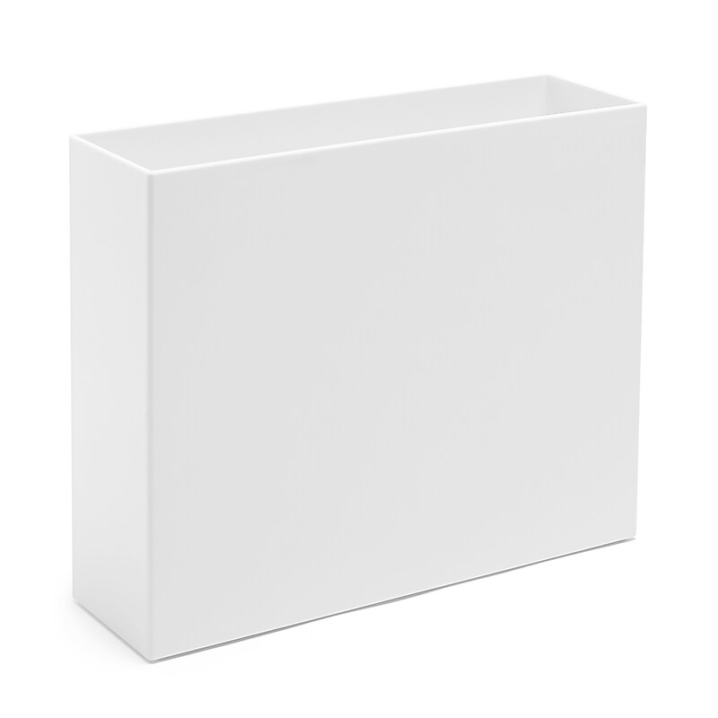 Poppin ABS Plastic File Box, White, 4 Count (101272-MC) image 1
