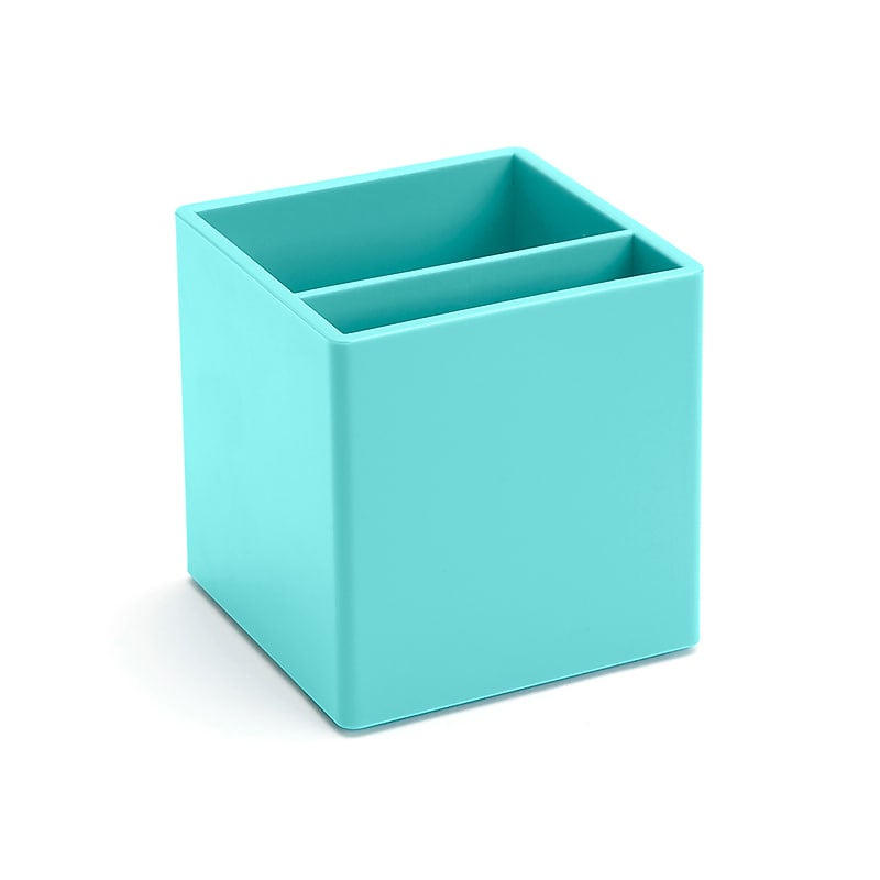 Poppin ABS Plastic Pen Cup, Blue, 24 Count (100267-MC) image 1
