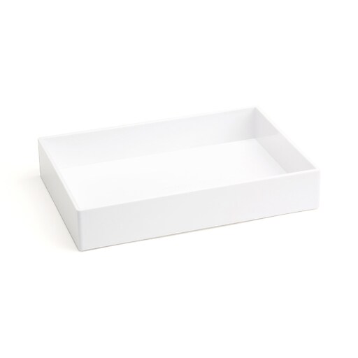 Poppin Medium Accessory Tray, White, ABS Plastic, 6 Count (100232MC) Staples
