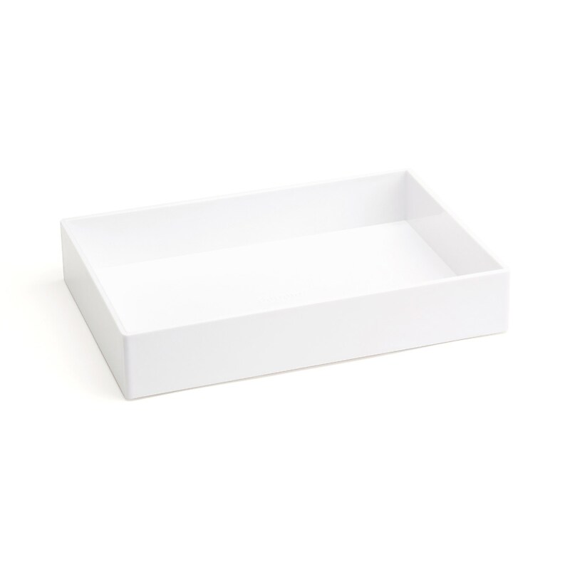 Poppin Medium Accessory Tray, White, ABS Plastic, 6 Count (100232-MC) image 1