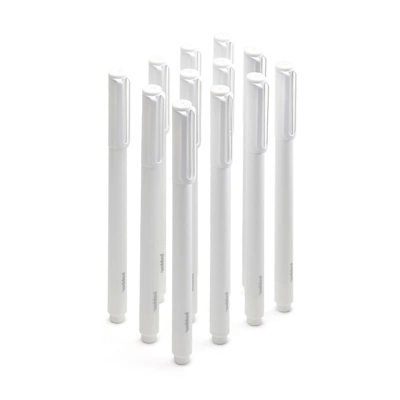 Poppin White Signature Ballpoint Pen, Black Ink, 100/Set (104607) image 1