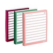 Poppin Task Pad , 4" x 5", Assorted, 100 Sheets/Pad, 24 Packs of 3, (105758-MC)