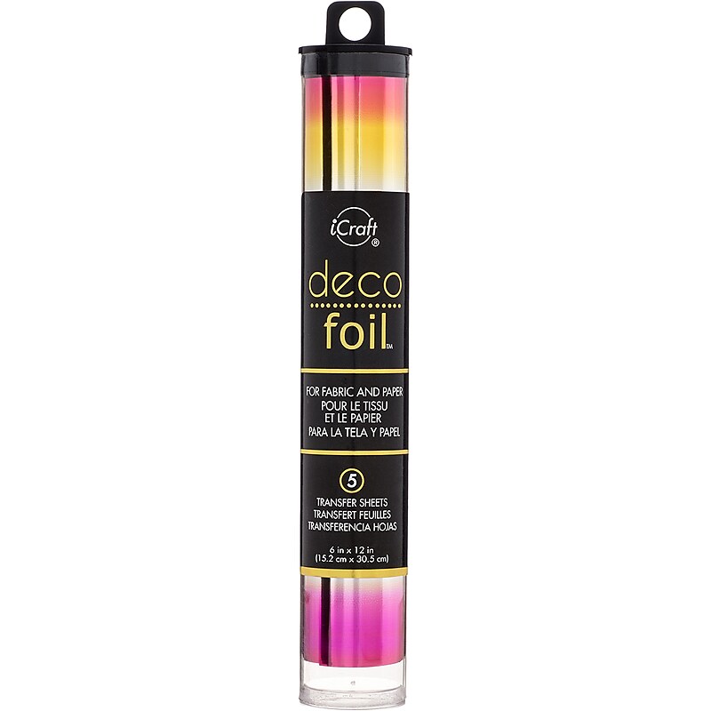 Thermoweb Summer Rainbow Deco Foil Specialty Transfer Sheets 6" x 12", Pack of 5 (DFS6X12-53125) image 1