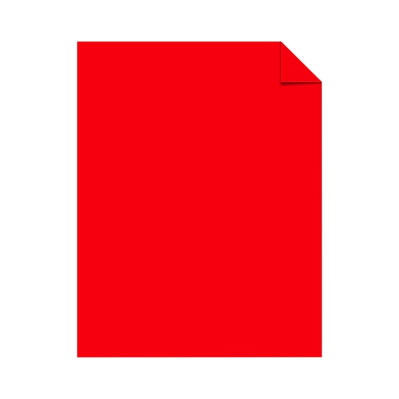 Neenah Paper Astrobrights 80 lb. Cover Paper, 12" x 18", Re Entry Red, 500 Sheets/Case (45275N) image 1